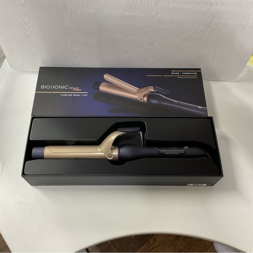 IONIC Gold Pro Curling Iron - Navy and Gold
